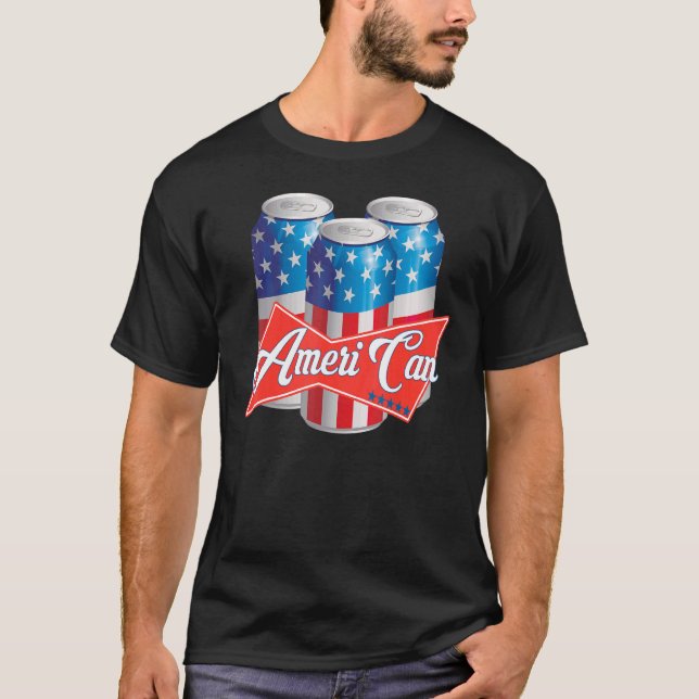 Camiseta Ameri puede ser Patriótico 'murica bebida orgullos (Anverso)