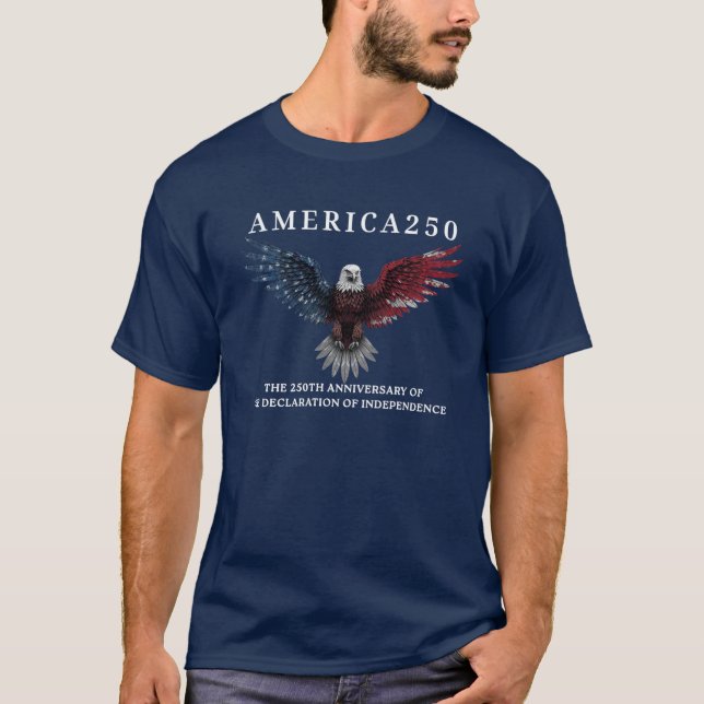 Camiseta AMERICA250 Independence Day July 4th 2026  (Anverso)