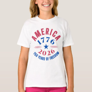 Camiseta AMÉRICA 1776 2026 250 años aniversario de la liber