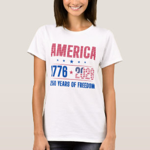 Camiseta AMÉRICA 1776 2026 250 años de libertad