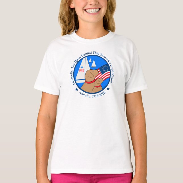 Camiseta America 250 Annapolis Edition Girls Short Sleeve (Anverso)