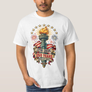 Camiseta America 250 Años 1776–2026 Antorcha de la