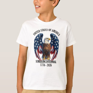 Camiseta América 250 Años Águila con Alas de Bandera 1776-2