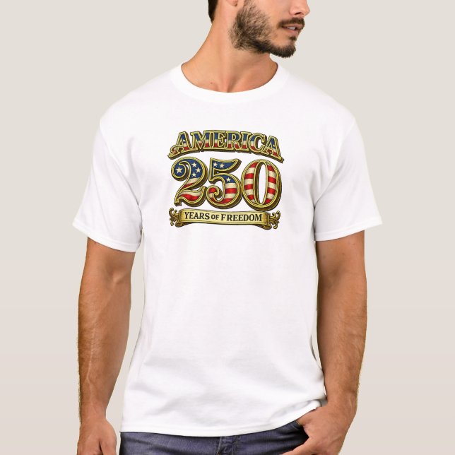 CAMISETA AMÉRICA 250 AÑOS DE LIBERTAD (Anverso)