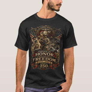 Camiseta América 250 Cuerpo de Marines de EE. UU. Forjado p