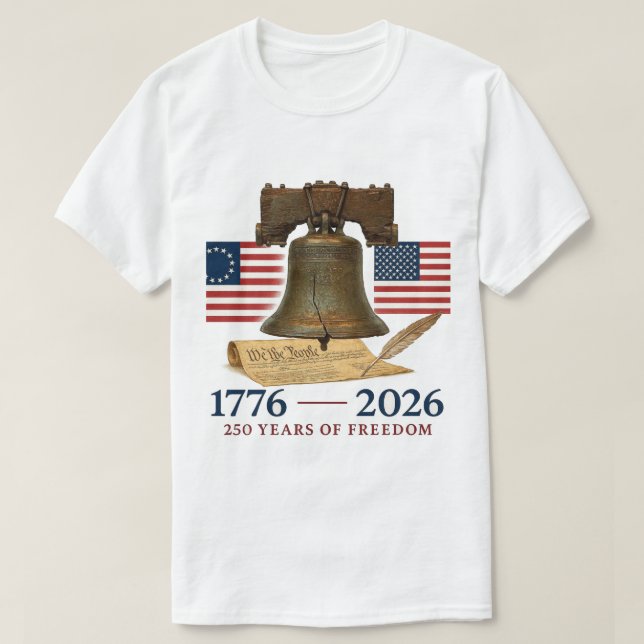 Camiseta America 250 Liberty Bell Unisex (Diseño del anverso)