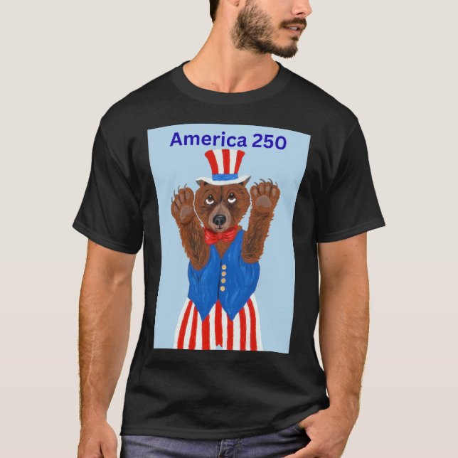 Camiseta  America 250 Uncle Sam Bear  (Anverso)
