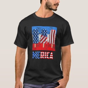 Camiseta América 4 De Julio Popsicle Red White Blue America