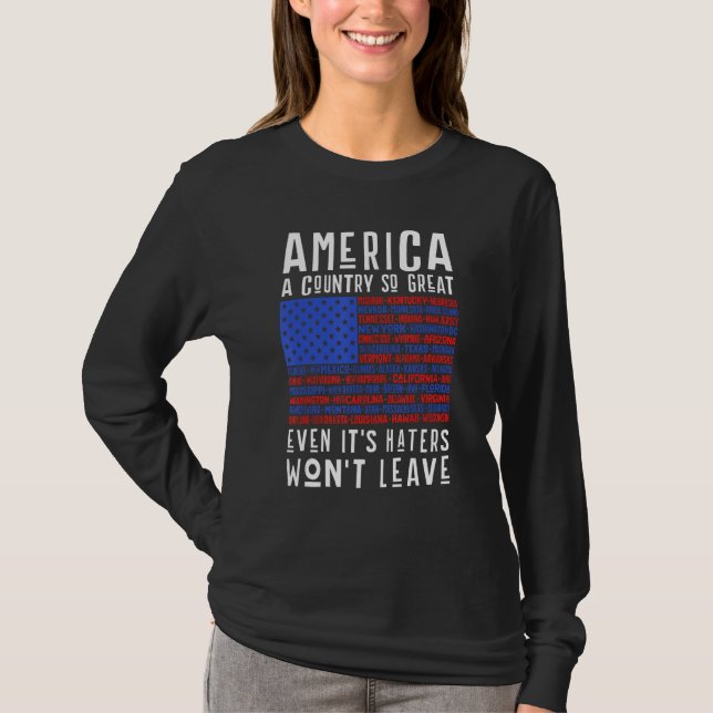Camiseta America a country so great even it s Haters won le (Anverso)