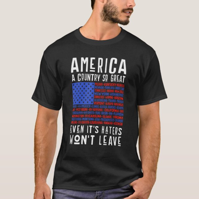Camiseta America a country so great even it s Haters won le (Anverso)