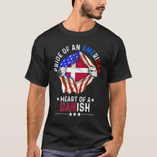 Camiseta América Americana Danesa Orgullo País Denm