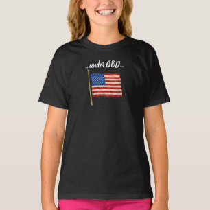 Camiseta América Bajo Dios Fuente Blanca