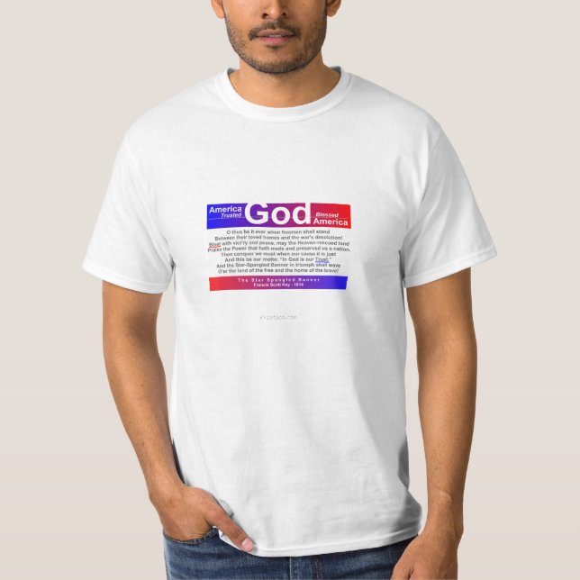 Camiseta América bendecida dios (Anverso)