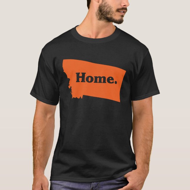 Camiseta America Big Sky Montana Home Map (Anverso)