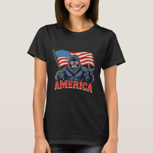 Camiseta America Bigfoot Sasquatch Julio 4 Rock De Bandera 