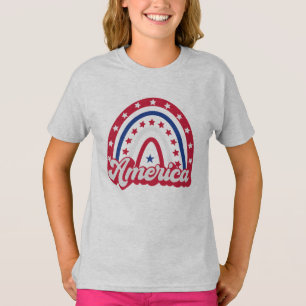 Camiseta America Boho Rainbow 4 de julio de 1776