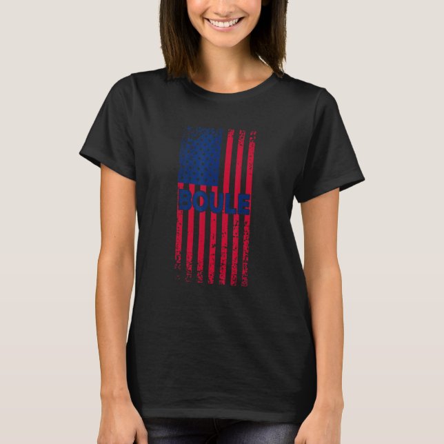 Camiseta America Boule American Flag Boule Player (Anverso)