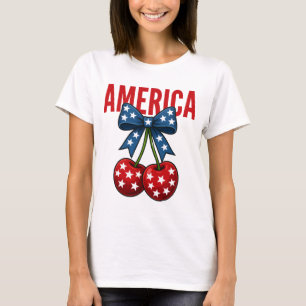 Camiseta America Cherries Coquette Bow