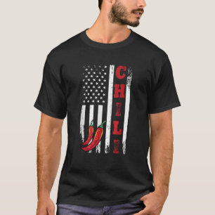 Camiseta America Chili Bandera De EEUU Pimentero Rojo 4 De 