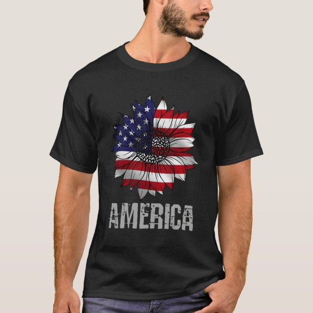 Camiseta América de flores (Anverso)