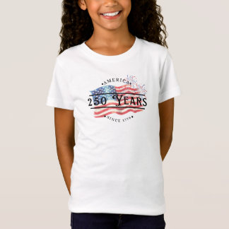 Camiseta América desde 1776 Acuarela Bandera y Fuegos Artif