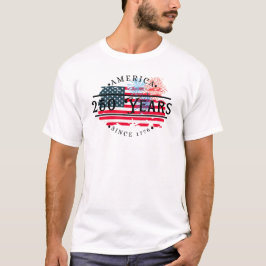 Camiseta América desde 1776 con bandera estadounidense y fu