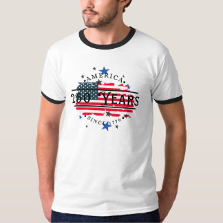 Camiseta América desde 1776 con hombres de la bandera estad