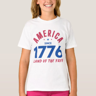 CAMISETA AMÉRICA DESDE 1776 TIERRA DE LOS LIBRES