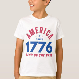 CAMISETA AMÉRICA DESDE 1776 TIERRA DE LOS LIBRES