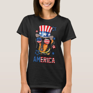 Camiseta America Dog Doxie 4 De Julio 
