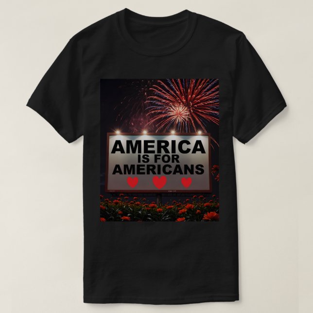Camiseta América es para los americanos (Diseño del anverso)
