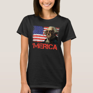 Camiseta América George Washington Día de la Independencia