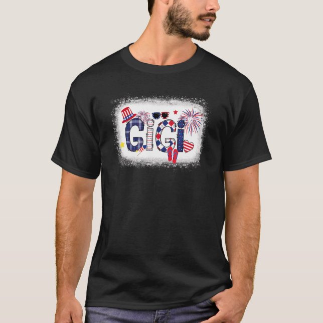 Camiseta America Gigi Flip Flops Fireworks Patriotic Gigi 4 (Anverso)
