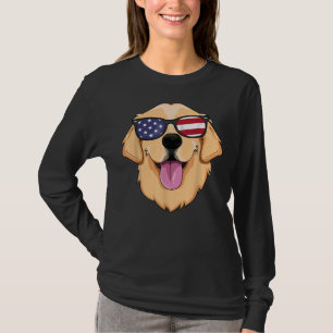 Camiseta America Golden Retriever 4th Of July For Men Boys