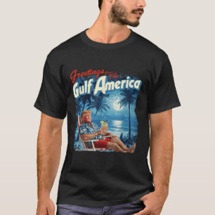 Camiseta América Golfo Trump 2024 Retro Beach Estados Unido