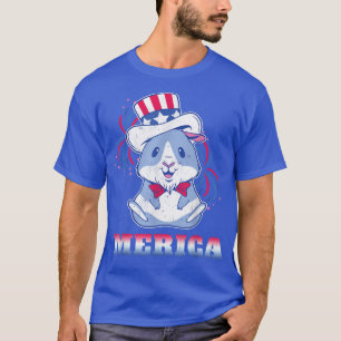 Camiseta América Guinea Americana Hamster Pig USA Bandera 4