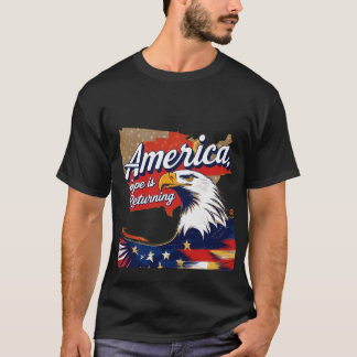 Camiseta America, Hope is Returning - Patriotic Eagle with 
