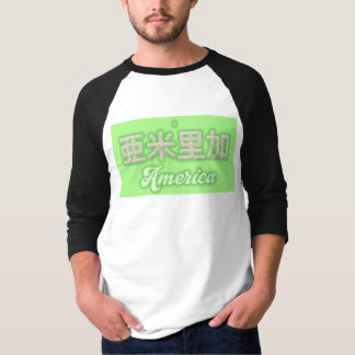 Camiseta America kanji 　Written with grains of rice