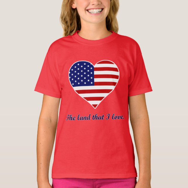 Camiseta América La Tierra Que Amo (Anverso)