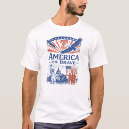 Camiseta América La Valiente Tributo Patriótico