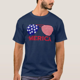 Camiseta América Lentes de sol azul rojo blanco