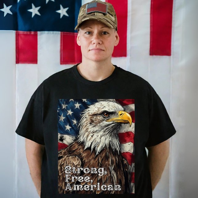 Camiseta América libre fuerte (Strong, Free, American)