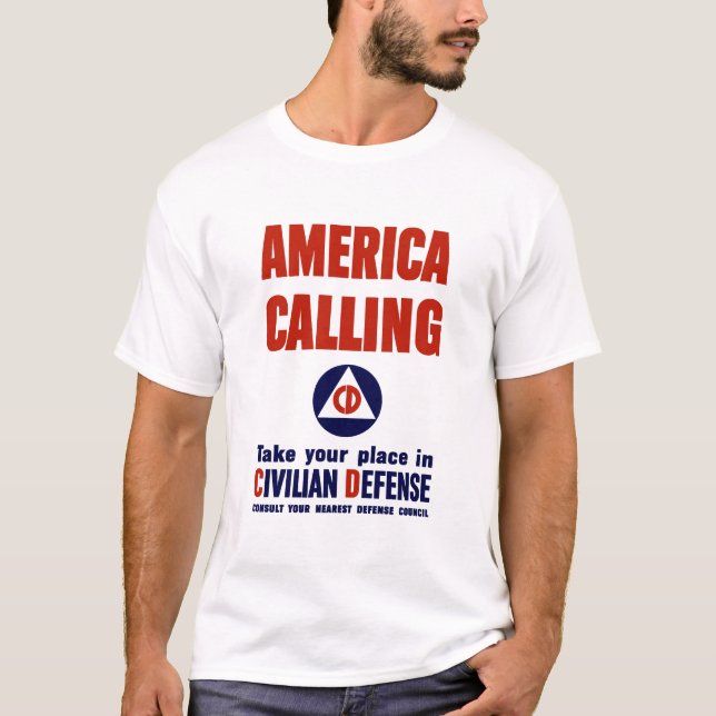 Camiseta América llamada -- Defensa civil (Anverso)