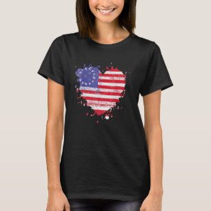 Camiseta America Love Flag Estados Unidos Heart Of July Ame