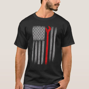 Camiseta America Mechanic USA Flag Patriotic 4 de julio en