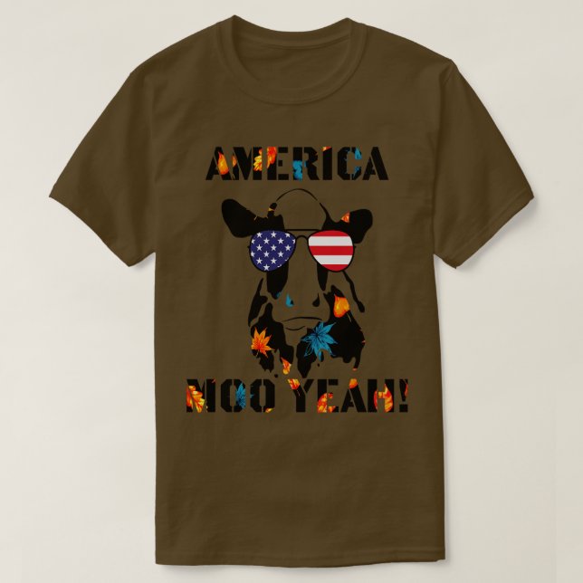 Camiseta América Moo Yeah 4 De Julio (Diseño del anverso)