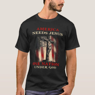 Camiseta América Necesita a Jesús Una Nación Bajo Dios