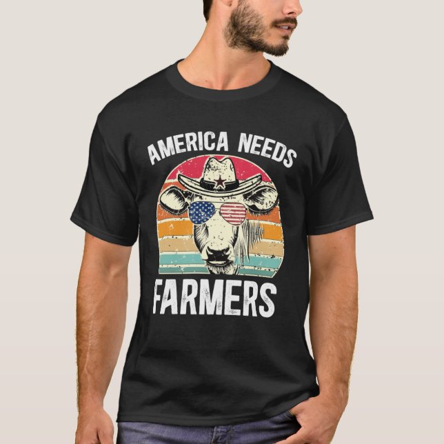 Camiseta America Needs Farmers Support Country Farming In U (Anverso)