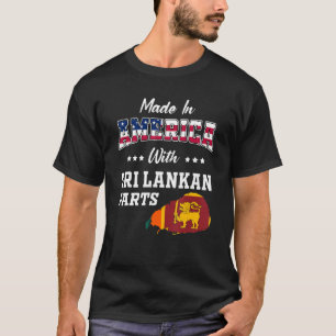 Camiseta América Partes de Sri Lanka Mapa de Sri Lanka Band
