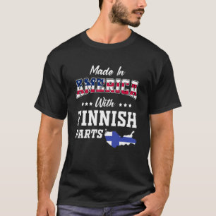 Camiseta América Partes Finlandeses Mapa Finlandia Bandera 